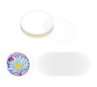 NBEADS 300 film Protecteur Transparent pour Badge Film Protecteur Rond de 35mm /1.38 pouces pour Machine à Badges Clip Broches Pièces de Boutons Fournitures de Fabrication de Broches