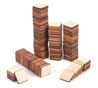 NBEADS 300 Pcs Bois Non Fini,2x2 cm Feuilles de Bois de Balsa Vierges Carrées Découpes en Bois pour L'Artisanat,la Peinture,L'Écriture,Fournitures de Bricolage,Gravure et Sculpture