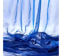NBEADS 3m Tissu Organza, 1.48 m de Large Tissu Organza Transparent Bicolore Tissu de Gaze Holographique Irisé pour Robe de Scène de Performance, Bleu Moyen et Noir