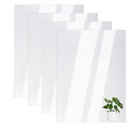 nbeads 4 Pcs Miroir sans Tain, 40x30cm Feuilles de Miroir Acrylique Rectangulaires pour Décoration Murale de Projets Magiques