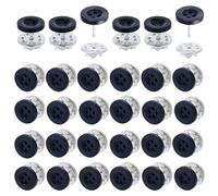 NBEADS 40 Pcs Bouton de Chemise à 4 Trous Sans Couture, 12.5x11.5mm Boutons de Broche de Chemise Boutons de Chemise Invisibles pour Vêtements Chemises Chemisiers Robes Pulls Châles, Noir