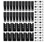 nbeads 40 Pcs Étui à Clip de Ceinture en Métal, 6.35x1.5x0.85cm Étui de Ceinture Clip pour Étui de Couteau pour Portefeuilles Pochettes Sacs Ceintures Artisanat du Cuir Bricolage
