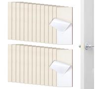 NBEADS 40 Pcs plaque de Trou de Bord de Porte avec Remplissage en Bois, Kit de Réparation de Charnière de Porte Autocollante Couvercle de Pêne Dormant pour Serrures D'Armoires de Cuisine 5.95x2.45cm