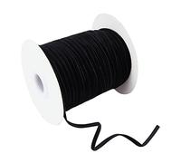 nbeads 50 Verges Ruban de Velours Simple Face, 3mm Large Ruban de Satin Noir Ruban de Velours de Polyester pour Tour de Cou Emballage de Cadeau de Mariage Arcs de Cheveux Décoration de Noël