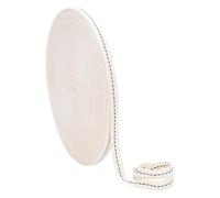 NBEADS 50m Ruban à Rayures Noir, 1cm Ruban en Coton Ruban Gros-grain à Rayures Ruban en Coton Cousu pour Décoration Intérieure Emballage de Cadeaux Bricolage Anniversaire Mariage Noël