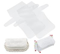 Nbeads 6 Pcs Canevas Plastique, Feuilles de Toile en Maille Blanc pour Broderie DIY Point de Croix, Sac Toile, Grille 33.6x35.8cm