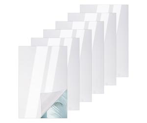 nbeads 6 Pcs Miroir sans Tain, 30x20cm Feuilles de Miroir Acrylique Rectangulaires pour Décoration Murale de Projets Magiques