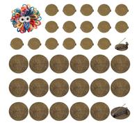 NBEADS 60 Pcs 2 Tailles D'Épingles Rondes Vierges, Plateaux à Broches en Fer Disques Plats Fournitures pour la Création de Bijoux Badges DIY Accessoires Vintage, Bronze Antique, 20/30mm