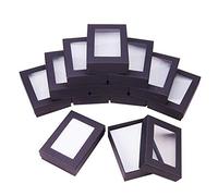 nbeads 60Pcs Boîte de Présentation des Boîtes-Cadeaux Noir avec Rembourrage - Boîte-Cadeau d'anniversaire - Boîte À Bijoux Boîte À Boucles d'oreilles Boîte À Bijoux Boîte À Bijoux Boîtes À Bijoux