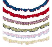 NBEADS 6M 6 Couleurs Bordure à Volants en Coton, 2.8cm Bordure en Dentelle Plissée Ruban de Coton Multicolore pour la Couture les Robes les Rideaux les Costumes de Mariage, Couleurs Éclatantes