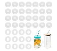 NBEADS 70 Pcs Bouchon de Paille en Silicone, 17mm Bouchons de Paille en Silicone Œillets pour Couvercles de Bocaux Mason Bouchons pour Couvercles de Fermenteur Sas pour Seau à Bière et Vin