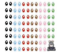 NBEADS 72 Paire 6 couleurs Yeux en Feutrine à Coudre pour Loisirs Créatifs, Animaux en Peluche Yeux en Feutrine Grand Modèle au Crochet pour la Création D'Animaux en Peluche, Couleur Mixte