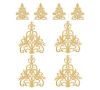 nbeads 8 Pcs 2 Styles Or Floral Brodé Applique Patch, Fer sur des Patchs Coudre sur des Patchs Applique de Style pour Coudre des Chaussures de Robe de Mariée de Mariage de Décoration de Vêtements