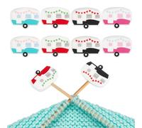 NBEADS 8 Pcs Camping-car Bouchon D'Aiguille à Tricoter, 4 Couleurs Protecteurs de Points D'aiguilles à Tricoter Bouchons de Point Pointe d'Aiguilles à Tricoter pour Tricot Couture Quilting Crochet
