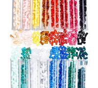 NBEADS 800 Pcs 16 Couleurs Perles Tila Acryliques, 5.2x2.3mm Perles de Rocaille en Acrylique 2 trous Perles D'Espacement en Acrylique Opaques pour Bijoux Fabrication de Colliers de Bracelets