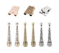 nbeads Bolo Tie Kit D'Embouts de Rechange, Accessoires de Boucle de Cravate Bolo Comprenant 6 Embout de Cordon en Alliage et 6 fermoirs à Glissière en Fer pour Fabrication de Cravates Bolo