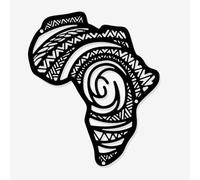 nbeads Décoration Murale en Métal Carte d'Afrique, Noir Tenture Décor Silhouette Mur Art Sculpture Murale pour la Maison Chambre Salon Salle de Bains Cuisine Bureau Hôtel Décoration Murale, 22x19 cm