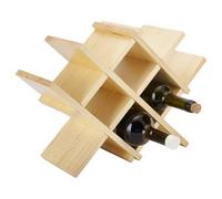 NBEADS Étagère à vin en bois de bambou pour 8 bouteilles de vin en forme de X inclinée pour armoires, bar, cuisine, garde-manger, salle à manger, 50,3 x 15 x 37,2 cm