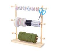 nbeads Organisateur de Rubans, Support de Rangement de Ruban en Bois Support de Bobine pour Salle D'Artisanat Artisanat D'Emballage de Cadeaux pour Fleuristes 11.3x34.2x40.5cm