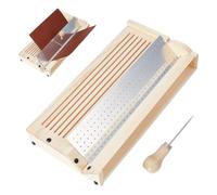 NBEADS Outil de Perforation Signature pour Reliure, Berceau de Perforation pour Reliure avec Guide de Perforation en Aluminium Outils de Reliure et Poinçon en Bois pour la Réalisation de Carnets