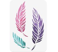 NBEADS Pochoir de Peinture à Petites Plumes, 29.7x21 cm Pochoirs D'Art et D'Artisanat Réutilisables Modèle de Peinture Ajouré pour Peinture Sur Bois, Tissu, Papier, Murs, Meubles en Toile