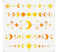NBEADS Pochoir de peinture Tiny Star, Pochoirs de peinture réutilisables en PET Peinture murale Pochoirs découpés pour Peinture sur Bois Toile Papier Meuble Mur, 11.8×11.8 pouces