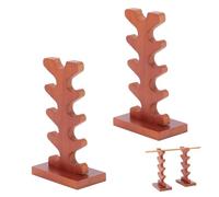 nbeads Présentoir à Baguettes Magique en Bois, 7.4x4.2x13cm Support de Baguette de Magicien Présentoir à Baguettes à 5 niveaux pour Décoration de Bureau, Pérou
