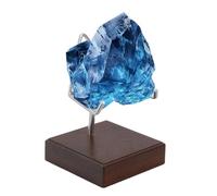 nbeads Présentoir à Roches Présentoir Métallique de 10x10x2.75cm pour Cristaux Spécimens Minéraux Pierres Précieuses Géodes Agate Décoration pour la Maison Ou le Bureau. Brun Coco