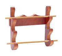 NBEADS Présentoir Mural pour Baguettes en Bois, 18x7.9x18cm Support Mural pour Baguette Magique Support à 3 niveaux pour Baguette Magique Décoration pour la Maison Ou le Bureau, Selle Marron