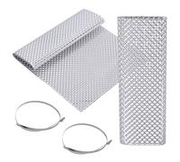 nbeads Protection Thermique D'Échappement Automobile, 19.69x7.87cm Plaque de Protection Thermique en Aluminium avec 20 Attaches de Câble Multifonctionnelles pour la Protection du Dessous de Caisse