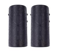 nbeads Protège Bras en Cuir, Protège-Bras de Tir à l'Arc Gauntlet Bracelet Médiéval Armure Brassards Protections de tir à l'arc pour Accessoires de Costume D'Halloween, Noir