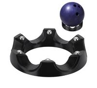 nbeads Support pour Lanceur de Boules de Bowling, 360° Porte Boules Rotatif Fluide avec Prise en Main Multi Angle Facile Accessoires de Bowling Universels pour Tous Types de Boules Noir 14.5x3.05cm