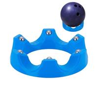 nbeads Support pour Lanceur de Boules de Bowling, 360° Porte Boules Rotatif Fluide avec Prise en Main Multi Angle Facile Accessoires de Bowling Universels pour Tous Types de Boules Bleu 14.5x3.05cm
