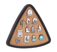 NBEADS Tableau Liege Triangulaire, 20x23cm Tableau D'affichage Mural en Bois Panneau Mural Encadré Noir pour Rangement de Broches Décoration de Bureau et de Maison, 1.8cm D'Épaisseur