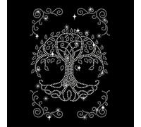 NBEADS Transfert thermocollant en forme d'arbre de vie avec strass, 29 x 21 cm, décalcomanie en cristal transparent pour réparation de vêtements, t-shirts, pantalons, sacs
