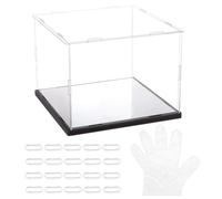 NBEADS Vitrine Transparente pour Chapeaux, Boîte de Présentation pour Casquette de Baseball Vitrine Rectangulaire Transparente pour Baseball Casquettes de Football Ou Snapback Casque 21.4x21.4x16.5cm