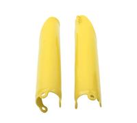 NBEHJTYU Protection de fourche avant en plastique pour moto compatible avec CRF CR 125 250 450 R X RX CRF250 CRF450 CR125 1993-2018 (jaune)