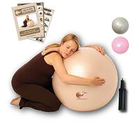 NBF Ballon d'accouchement, Ballon de Gymnastique pour la Grossesse avec Guide d'instructions. 75cm Or pâle