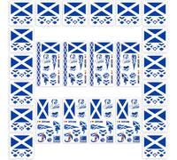 Nbgcm-24 Feuilles Tatouage Drapeau Écosse, Drapeau Écosse Tatouages Temporaire Imperméable Pour Coupe Du Monde, Fans De Euro Football Match, Fête Nationale