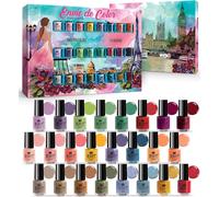 Nbgcm-Ensemble De Vernis À Ongles ""Envie De Color"" - Collection Complète De 24 Couleurs Éclatantes, Nacrées, Pastel Et Classiques Dans Un Coffret De Designer (Ensemble #B)