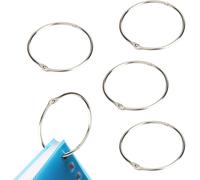 Nbgcm-Lot De 5 Anneaux De Reliure En Métal De 7,6 Cm, Faciles À Ouvrir Et À Fermer, Crochets De Rideau De Douche, Anneaux De Porte-Clés Circulaires À Charnière Pour Travaux Manuels, Cartes