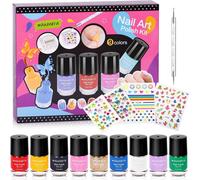 Nbgcm-Vernis Enfant Rapide Pour Les Filles Avec Autocollant Gemme, Vernis Enfant À L'eau Faible Odeur Non Toxique