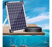 NbgrvB 10W Pompe à Oxygène Solaire pour Bassin et Aquarium avec Batterie 4400mAh 3 Modes Pierres d'Air Inclus