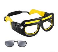 NbgrvB 5 modes LED détecteur de mouvement lunettes rechargeable silicone PC | Construction durable en silicone et polycarbonate, cadre flexible, résistant aux chocs, design léger, finition noire