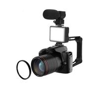 NbgrvB 64MP 4K pour appareil photo double objectif zoom 16x WiFi pour Camco | 4K pour double caméra avec zoom 16x, 64MP Wi-Fi pour caméscope WiFi 4K pour double caméra pour caméscope, 64MP