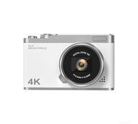 NbgrvB Appareil photo compact 48 MP vidéo 4K (blanc) | Écran à rabat à 180 degrés, parfait pour les selfies, le vlogging, la création de contenu sur les réseaux sociaux