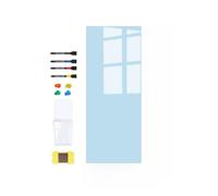 NbgrvB Autocollant mural magnétique en PET amovible pour tableau noir 398,8 | Autocollant à dessin avec craie colorée et chiffon - Tableau d'apprentissage créatif pour chambre d'enfant, salle de jeux