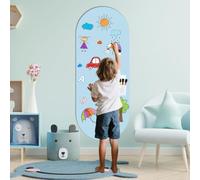 NbgrvB Autocollant mural pour grand tableau noir magnétique 398,8 x 1090,8 | Jeu créatif et éducatif dans les crèches ou les salles de nsemble complet avec craie et chiffon effaceur