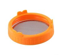 NbgrvB Bocaux de conservation à large goulot avec couvercle de germination, pour filtre en maille d'acier inoxydable avec cadre en polypropylène, jardinage domestique, orange (orange)