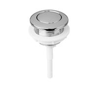 NbgrvB Bouton poussoir simple pour réservoir d'eau de salle de bain en plastique ABS antirouille argenté 10,5 x 3,6 cm